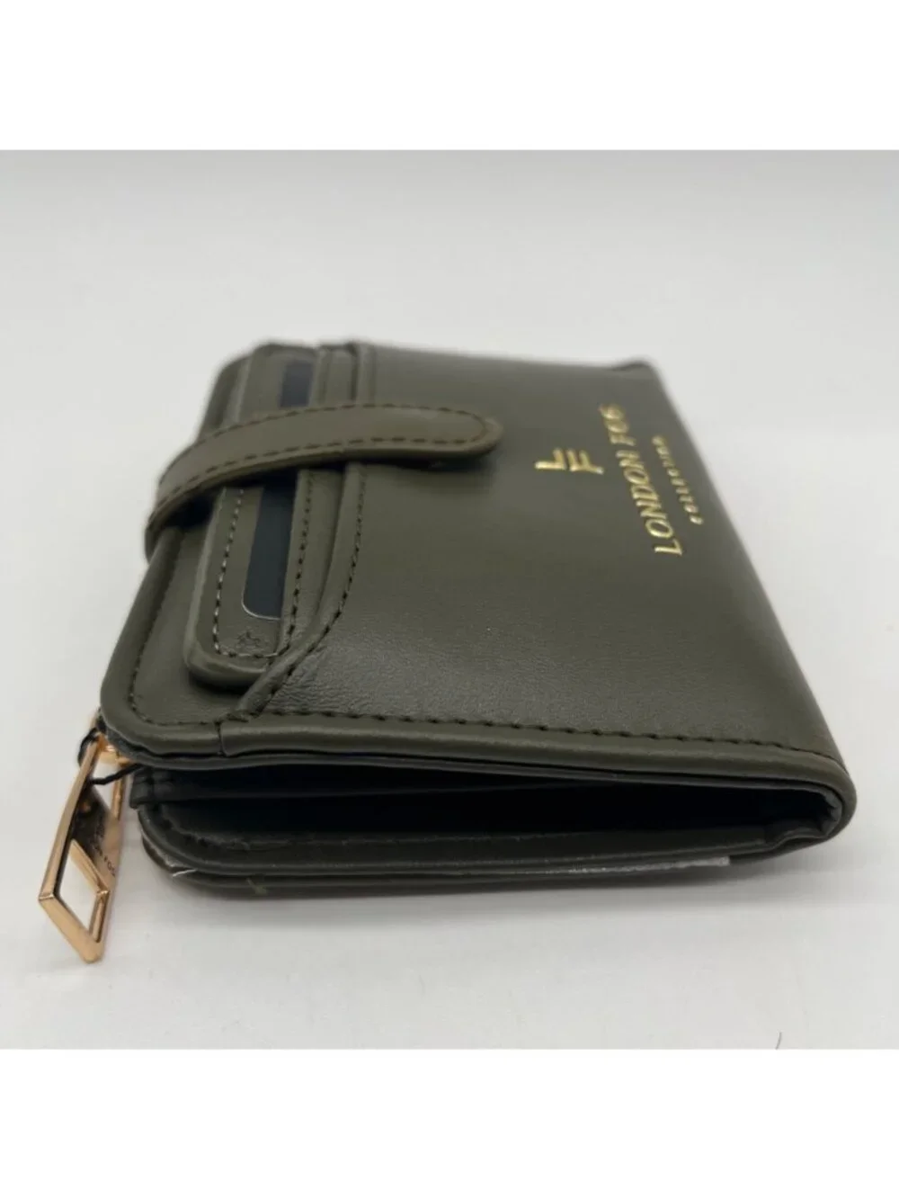 London Fog Olive Green Faux Leather Wallet